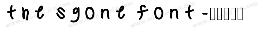 the sgone font字体转换